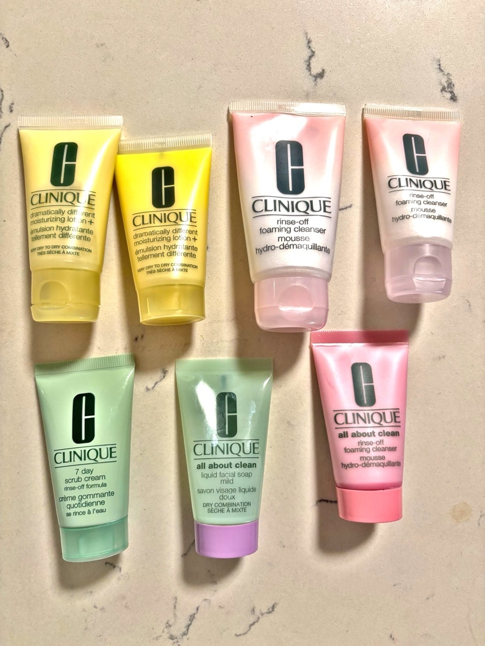 Clinique Assorted Travel Size Cleansers/Moisturizers, New, x 7
